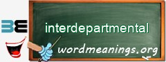 WordMeaning blackboard for interdepartmental